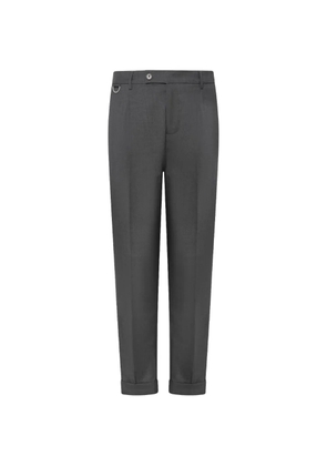Low Brand D-ring pressed-crease trousers - Grey