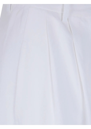 DRHOPE pleated wide-leg trousers - White