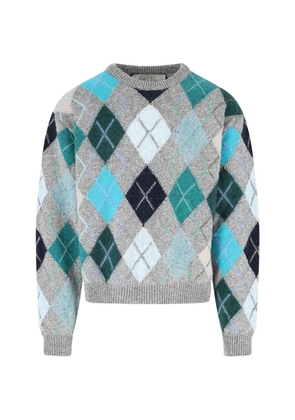 ERL argyle-pattern sweater - Grey