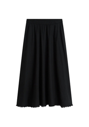 Tommy Hilfiger frayed-hem gathered skirt - Black