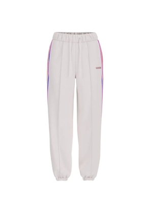 GUESS USA logo-detail stripe track pants - Neutrals