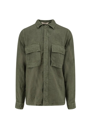ASPESI slub-texture chest-pocket shirt - Green