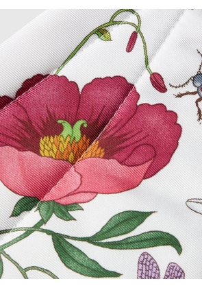 Gucci Flora-print silk scarf - White