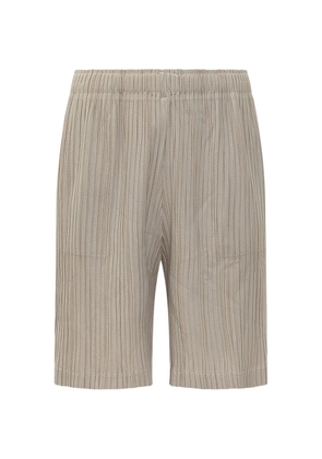 Gongdid Design stripe crinkled shorts - Neutrals