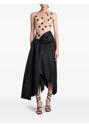 David Koma sequin-embellishments asymmetrical-hem maxi dress - Black