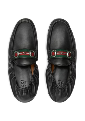 Gucci Horsebit Web-stripe loafers - Black