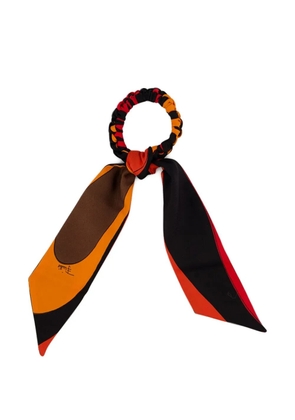 PUCCI Marmo-print bow scrunchie - Black