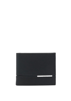 Calvin Klein logo-plaque leather wallet - Black