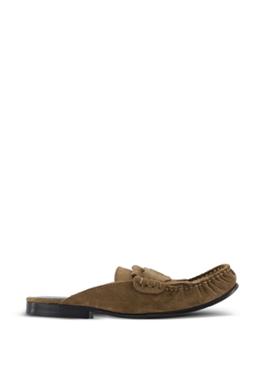 Marni whipstitch square-toe mules - Brown