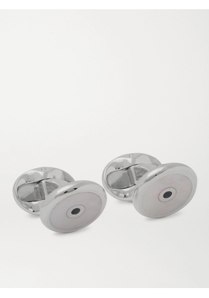 Deakin & Francis - Sterling Silver, Mother-of-Pearl and Sapphire Cufflinks - Men - Silver