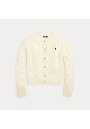 Cable-Knit Wool-Cashmere Cardigan