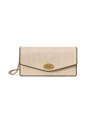 Mulberry Women's Leather Darley Clutch Ecru-Bright Oak