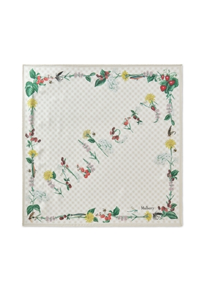 Mulberry Women's Square Scarf - Riverside Floral Eggshell