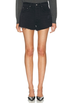 GRLFRND Charlie Low Rise Baggy Cut Off in San Fernando Rd - Black. Size 25 (also in 23, 24, 26, 27, 28, 29, 30, 31, 32).