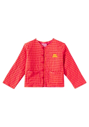 Bobo Choses Vichy padded cotton-blend jacket