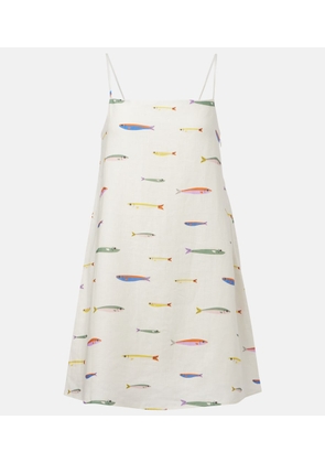 Staud Laura printed cotton minidress