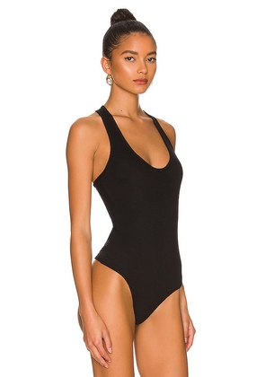 Commando Luxury Rib Racerback Tank Bodysuit in Black. Size XS. Also in M, L, XL.