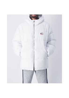 Champion White Polyester Jackets And Coat - XS