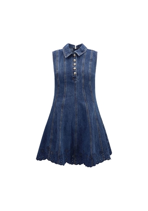 Self-Portrait Blue Cotton Casual Dress - 10