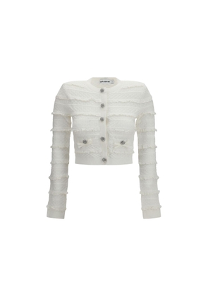 Self-Portrait White Viscose Cardigan - M
