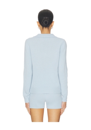 AEXAE Cashmere Polo Jumper in Baby Blue. Size S. Also in XS.