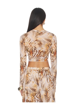 AFRM Hardin Top in Orange,Neutral. Size S. Also in 1X, 2X, L, M, XL, XS, XXL, XXS.