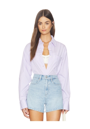 DL1961 Faye Oversized Shirt in Lavender. Size XS. Also in S, M, L.