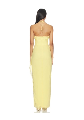 Amanda Uprichard Alessandra Maxi Dress in Yellow. Size XS. Also in S, M, L, XL.