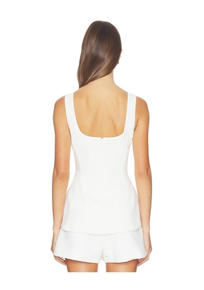 Amanda Uprichard Empire Top in Ivory. Size XS. Also in M, S.
