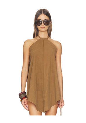 CULTNAKED Slip Top in Cognac. Size XXS. Also in XS, S, M, L.