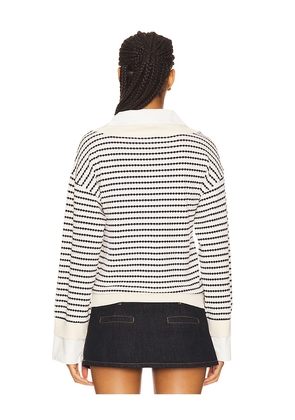 For Love & Lemons Regatta Stripe Knit Sweater in Cream. Size S. Also in XS.