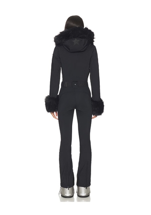 Goldbergh Angele Faux Border Ski Suit in Black. Size 38. Also in 32, 34.