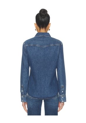FRAME Classic Shirt in Blue. Size XL. Also in M.