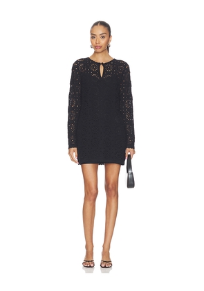 FRAME The Crochet Keyhole Dress in Black. Size XS. Also in S, M, L.