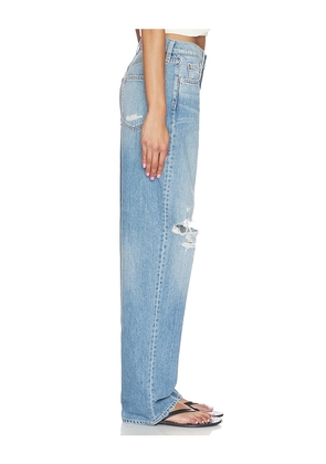 GRLFRND Bella Low Rise Boyfriend in Blue. Size 25. Also in 23, 24, 26, 27, 28, 29, 30, 31.