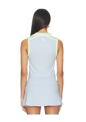 Free People x FP Movement Forehand Polo Top in Baby Blue. Size XS. Also in XL.