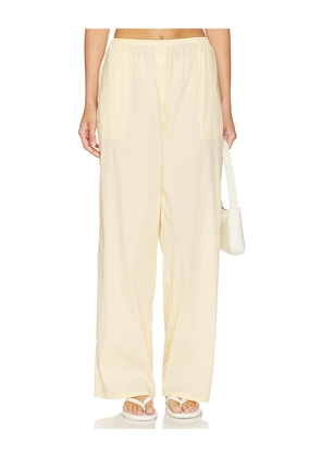 Good American Poplin Pull On Pants in Lemon. Size XS. Also in S, M, L, XL, XXL.