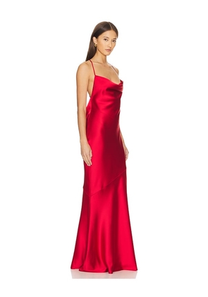 Nadine Merabi Cowl Neck Maxi Dress in Red. Size 4/S. Also in 6/SM.