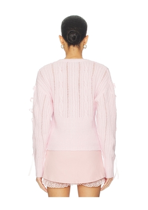 MAJORELLE Lilyana Cardigan in Pink. Size L. Also in XS, S, M.