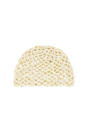 Lovers and Friends Tanya Crochet Hat in Cream.