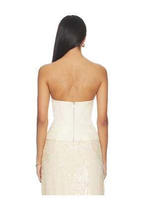 MISHA The Volta Silk Bustier in Ivory. Size XS. Also in S, L.