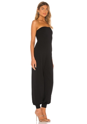 Susana Monaco Strapless Cuffed Ankle Jumpsuit in Black. Size L. Also in XS, S, M, XL.