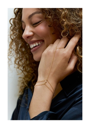 NAiiA x REVOLVE Double Hand Chain in Metallic Gold.