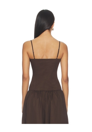 Lovers and Friends Ofelia Top in Brown. Size XXS. Also in XS, S, XL.