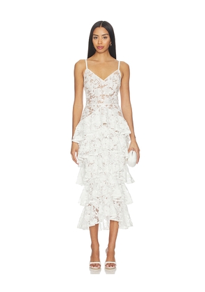 Nadine Merabi Saffron White Dress in White. Size 2/XS. Also in 4/S, 12/XL.