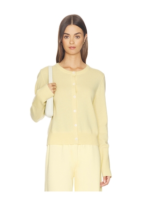 La Ligne Solid Lean Lines Cardigan in Lemon. Size XS. Also in S, M.