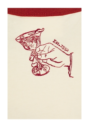 Samuel Zelig Restaurant Tee in Cream. Size XXL/2X. Also in L.