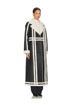 Show Me Your Mumu Swiss Alps Coat in Black. Size L. Also in XS, S, M, XL.