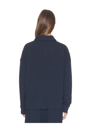 Sold Out NYC The French Terry Polo Sweater in Navy. Size XS. Also in S, M.