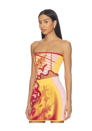 PH5 Pomelo Wavy Bra Top in Orange. Size XS. Also in S, M.